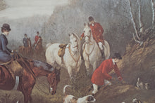 Load image into Gallery viewer, “Run to Earth” by Heywood Hardy – Framed Fox Hunt Print with Ornate Matting (31&quot; x 40.5&quot;)
