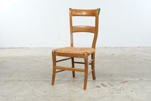Load image into Gallery viewer, Ladder Back Wood Dining Chair with Woven Rush Seat
