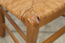 Load image into Gallery viewer, Ladder Back Wood Dining Chair with Woven Rush Seat
