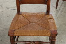 Load image into Gallery viewer, Set of 6 Traditional Ladder Back Dining Chairs with Woven Rush Seats
