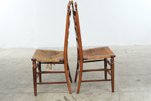 Load image into Gallery viewer, Set of 6 Traditional Ladder Back Dining Chairs with Woven Rush Seats
