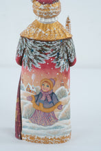 Load image into Gallery viewer, Russian Santa Ded Moroz Hand Painted Carved Wood Father Frost Figurine 10 Inch
