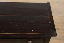 Load image into Gallery viewer, Rustic Dark Wood 3-Drawer Chest – Oversized Nightstand

