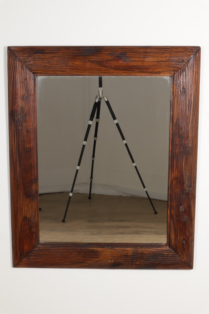 Rustic Wooden Framed Mirror - 30