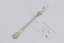 Load image into Gallery viewer, Antique Daniel Low Sterling Silver Lemon Fork Patent 1891 Victorian
