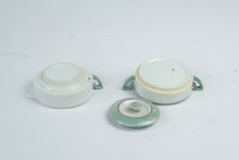 Load image into Gallery viewer, Vintage Japanese Lusterware Stackable Creamer and Sugar Bowl Floral Set
