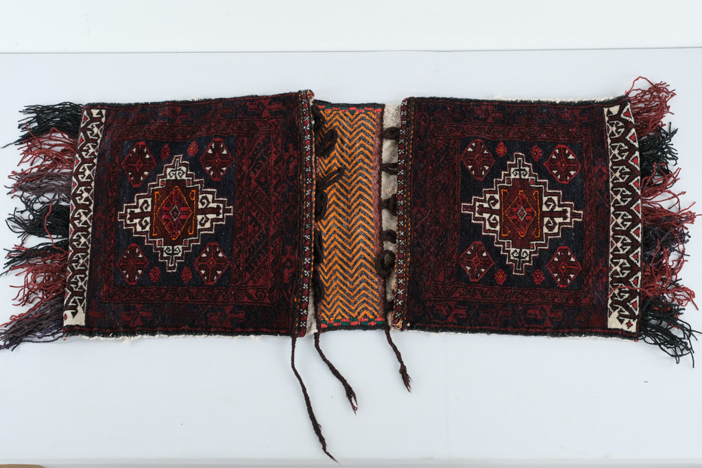 Middle Eastern Hand Woven Saddle Bag - 45