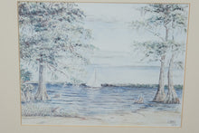 Load image into Gallery viewer, “Sailing By” – Henry Wyche Coastal Watercolor (1999) – 22&quot; x 18&quot;
