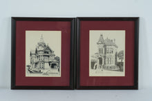 Load image into Gallery viewer, Vintage 1976 Bruce W Tackett San Francisco Victorian House Prints Framed Set 15x17
