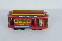 Load image into Gallery viewer, San Francisco Cable Car Pull Back Tin Toy Powell Hyde Street 6 Inch
