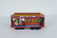 Load image into Gallery viewer, San Francisco Cable Car Pull Back Tin Toy Powell Hyde Street 6 Inch
