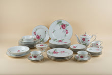 Load image into Gallery viewer, Sango Monterey Japan Rose Gold Trim China Dinnerware Set 58 Piece Service for 8
