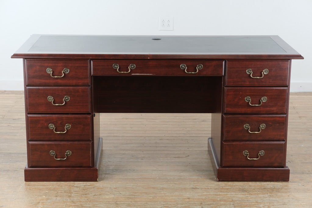 Sauder Executive Desk – Heritage Collection (Model 402159, 64” Wide, Mahogany Finish)