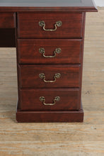 Load image into Gallery viewer, Sauder Executive Desk – Heritage Collection (Model 402159, 64” Wide, Mahogany Finish)

