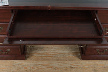 Load image into Gallery viewer, Sauder Executive Desk – Heritage Collection (Model 402159, 64” Wide, Mahogany Finish)
