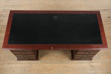 Load image into Gallery viewer, Sauder Executive Desk – Heritage Collection (Model 402159, 64” Wide, Mahogany Finish)
