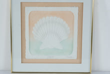Load image into Gallery viewer, Vintage Roberta Adkins Sonico Embossed Paper Shell Art Framed 20x20

