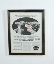 Load image into Gallery viewer, Framed 1961 Schick Krona Edge Razor Advertisement
