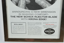 Load image into Gallery viewer, Framed 1961 Schick Krona Edge Razor Advertisement

