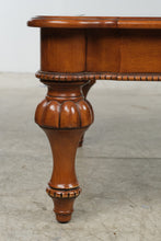 Load image into Gallery viewer, Glass Top Wood Coffee Table with Decorative Iron Scrollwork

