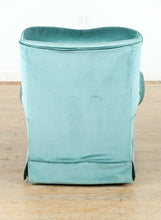 Load image into Gallery viewer, Seafoam Green Tufted Swivel Rocker Armchair – Vintage Mid-Century Charm
