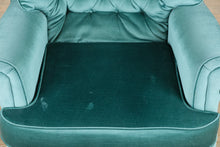 Load image into Gallery viewer, Seafoam Green Tufted Swivel Rocker Armchair – Vintage Mid-Century Charm
