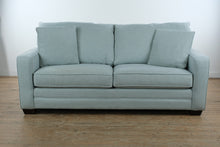 Load image into Gallery viewer, Bassett Aiden Queen Sleeper Sofa in Seaglass Fabric
