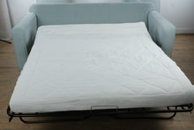 Load image into Gallery viewer, Bassett Aiden Queen Sleeper Sofa in Seaglass Fabric
