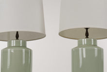 Load image into Gallery viewer, Sage Ginger Jar Crackled Porcelain Lamps
