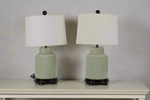 Load image into Gallery viewer, Sage Ginger Jar Crackled Porcelain Lamps
