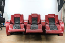 Load image into Gallery viewer, Seatcraft Leather Home Theater Reclining Seating Row with Lighting and Accessories
