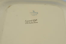 Load image into Gallery viewer, Vintage Floral Rose Serving Platter Ivory Ceramic Scalloped Handles Second Selection
