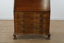 Load image into Gallery viewer, Governor Winthrop Serpentine Front Secretary Desk with Bookcase Top – Solid Wood, Ball &amp; Claw Feet
