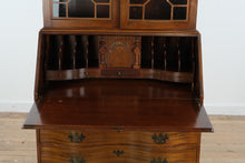 Load image into Gallery viewer, Governor Winthrop Serpentine Front Secretary Desk with Bookcase Top – Solid Wood, Ball &amp; Claw Feet
