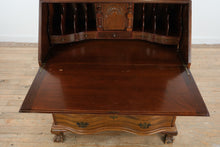 Load image into Gallery viewer, Governor Winthrop Serpentine Front Secretary Desk with Bookcase Top – Solid Wood, Ball &amp; Claw Feet
