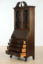 Load image into Gallery viewer, Governor Winthrop Style Secretary Desk with Bookcase Top
