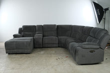 Load image into Gallery viewer, Prescott Point Gray 6-Piece Power Reclining Sectional with Chaise
