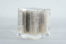 Load image into Gallery viewer, Yves Hentic Company Senetek PLC Prospectus Lucite Paperweight 1986 3 Inch
