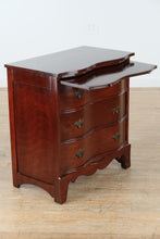 Load image into Gallery viewer, Mahogany Serpentine Front Nightstand with Pull-Out Table
