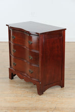 Load image into Gallery viewer, Mahogany Serpentine Front Nightstand with Pull-Out Table
