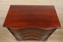 Load image into Gallery viewer, Mahogany Serpentine Front Nightstand with Pull-Out Table
