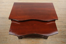Load image into Gallery viewer, Mahogany Serpentine Front Nightstand with Pull-Out Table
