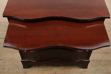Load image into Gallery viewer, Mahogany Serpentine Front Nightstand with Pull-Out Table
