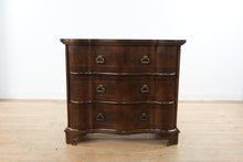 Load image into Gallery viewer, Louis XV Style Walnut Three Drawer Nightstand Bombe Chest 32.5 Inch
