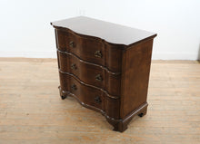 Load image into Gallery viewer, Louis XV Style Walnut Three Drawer Nightstand Bombe Chest 32.5 Inch
