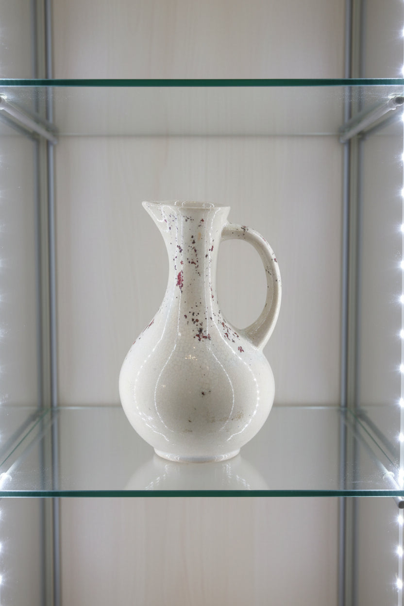Romanian Ceramic Tuică Pitcher – “Serviciu Tuică din Ceramică” Crackle Glaze Carafe