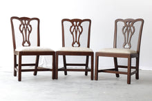Load image into Gallery viewer, Set of 10 Mahogany Chippendale Dining Chairs
