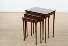 Load image into Gallery viewer, Elegant Set of 3 Mahogany Nesting Tables by Bombay Company
