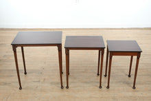 Load image into Gallery viewer, Elegant Set of 3 Mahogany Nesting Tables by Bombay Company
