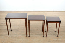 Load image into Gallery viewer, Elegant Set of 3 Mahogany Nesting Tables by Bombay Company
